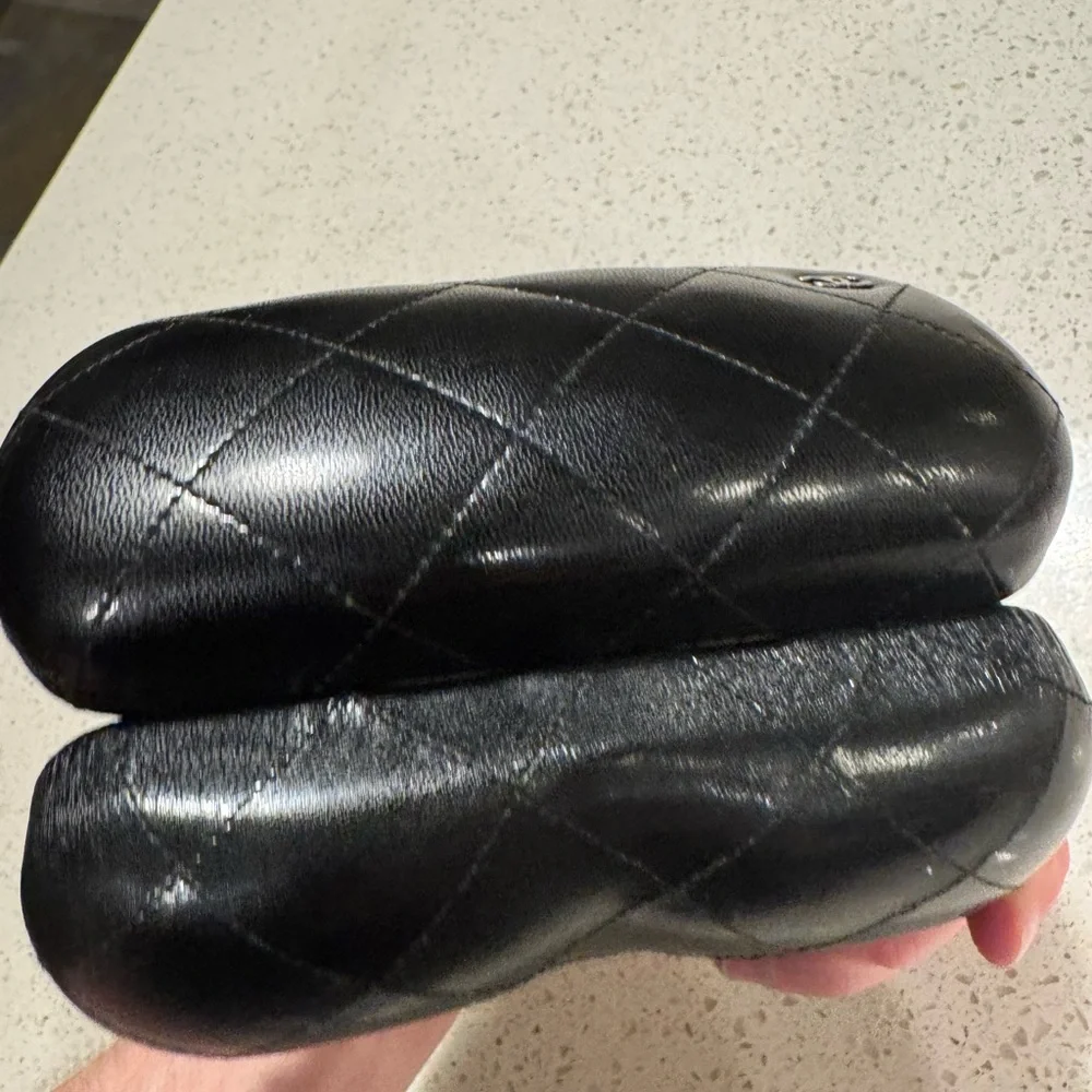 Chanel Quilted Leather Sunglasses Case Like new
